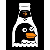 Perjantai-Pingviini pullossa -postikortti (Fok_It)